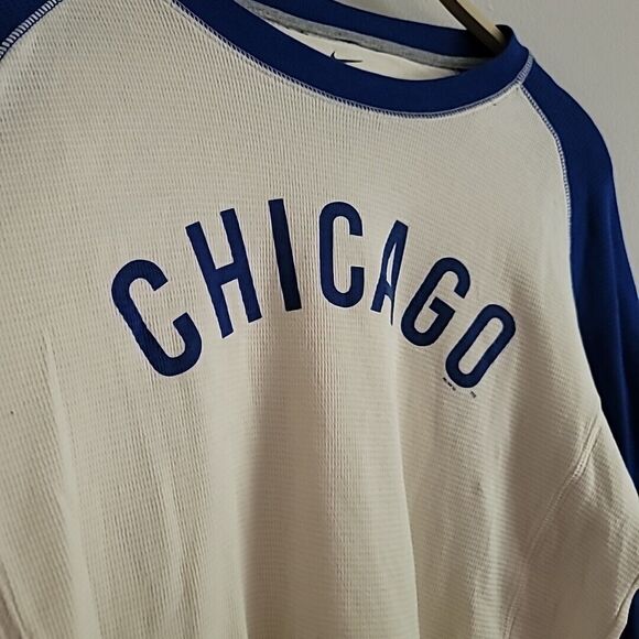 Nike Chicago Cubs Cooperston Collection Waffle Baseball Long Sleeve Shirt Mens L - Picture 9 of 13